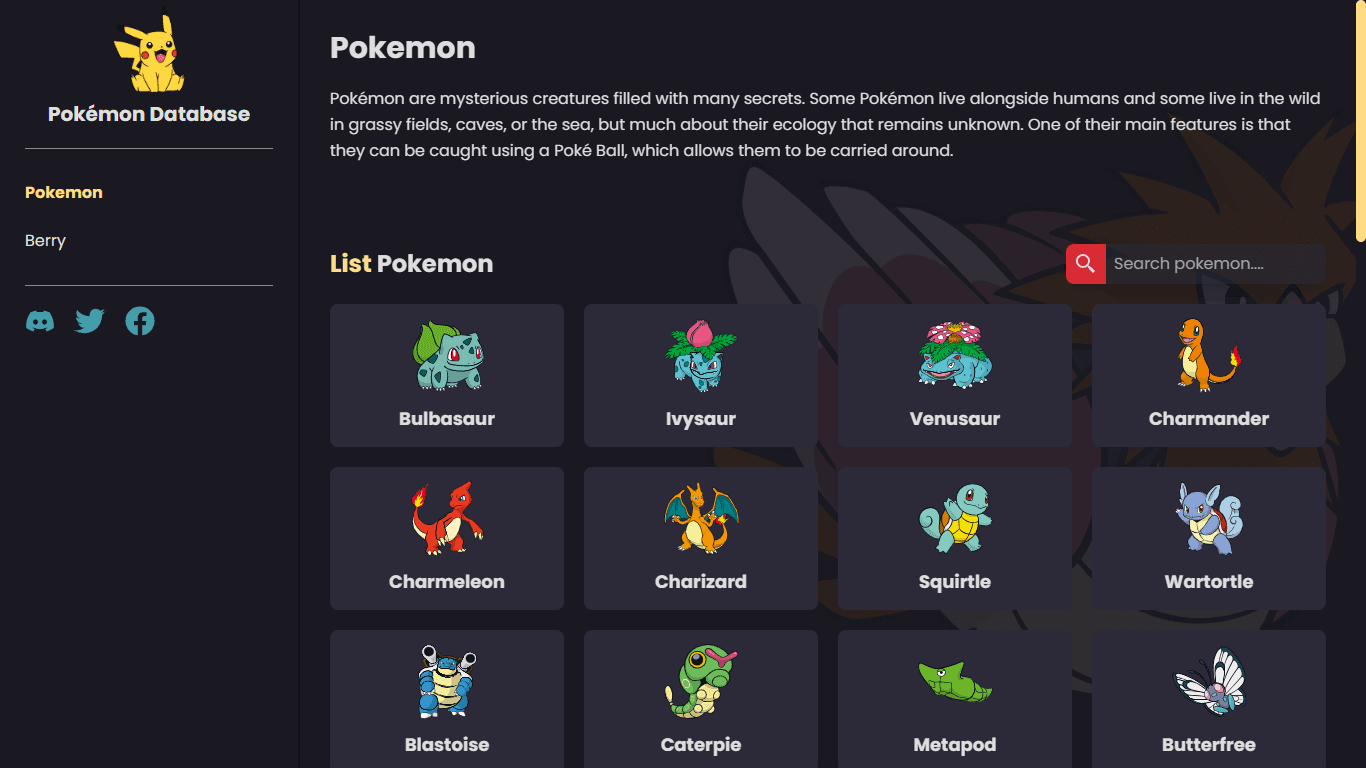 Pokemon Database